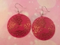 Preview: Frau Ohrringe pink Scheibe changierend Woman